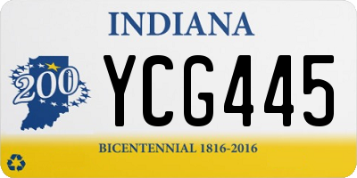 IN license plate YCG445