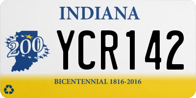 IN license plate YCR142