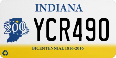 IN license plate YCR490