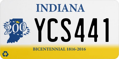 IN license plate YCS441