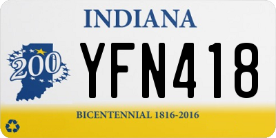 IN license plate YFN418