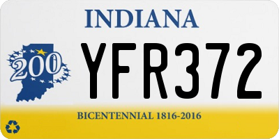 IN license plate YFR372