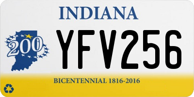 IN license plate YFV256