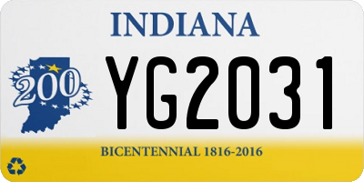 IN license plate YG2031