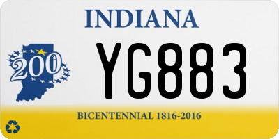 IN license plate YG883