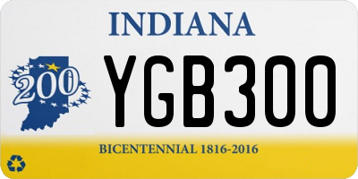 IN license plate YGB300