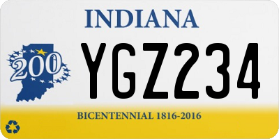 IN license plate YGZ234