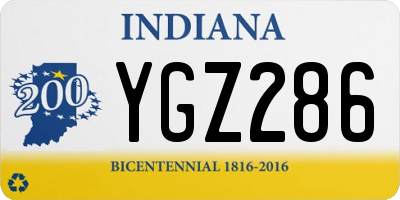 IN license plate YGZ286