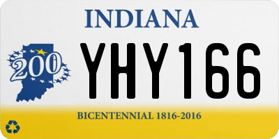 IN license plate YHY166