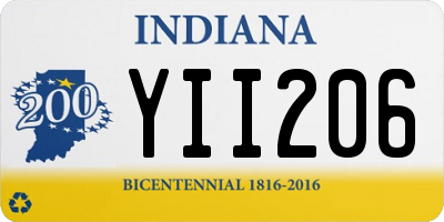 IN license plate YII206