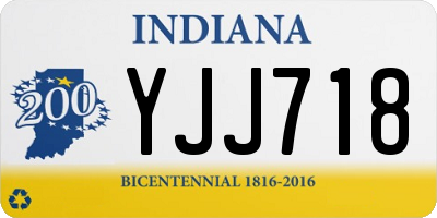 IN license plate YJJ718