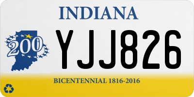 IN license plate YJJ826