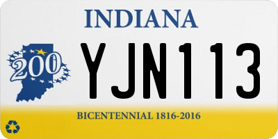 IN license plate YJN113