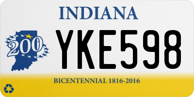 IN license plate YKE598