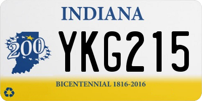 IN license plate YKG215