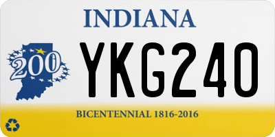 IN license plate YKG240