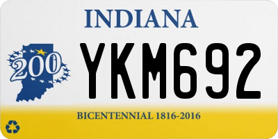 IN license plate YKM692