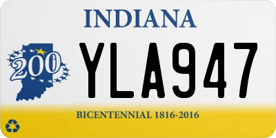 IN license plate YLA947