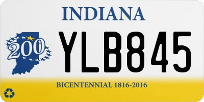 IN license plate YLB845