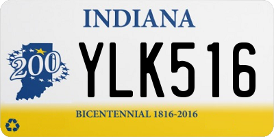 IN license plate YLK516