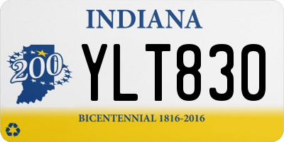 IN license plate YLT830