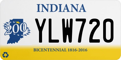 IN license plate YLW720