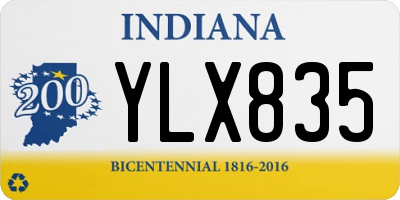 IN license plate YLX835