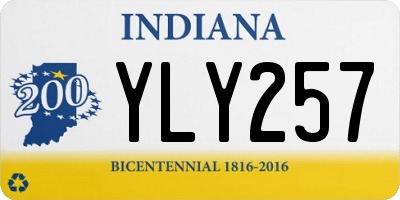 IN license plate YLY257