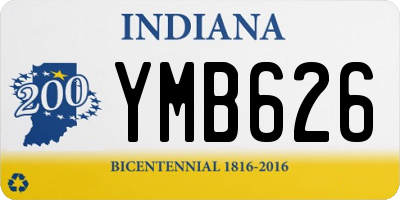 IN license plate YMB626