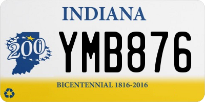 IN license plate YMB876