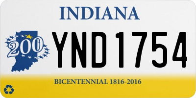 IN license plate YND1754