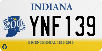 IN license plate YNF139