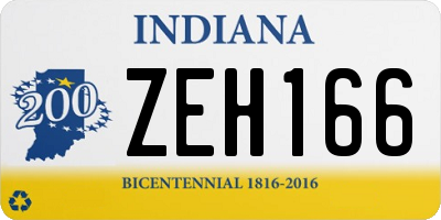 IN license plate ZEH166