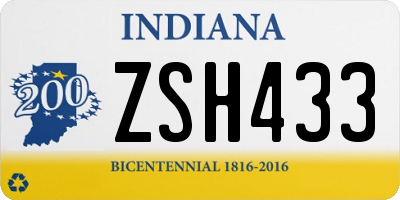 IN license plate ZSH433