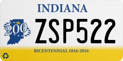 IN license plate ZSP522