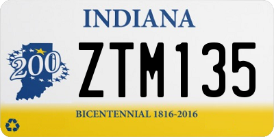 IN license plate ZTM135