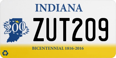 IN license plate ZUT209