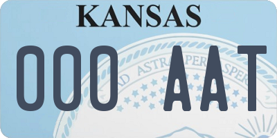 KS license plate 000AAT