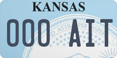 KS license plate 000AIT
