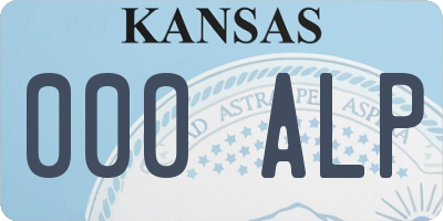 KS license plate 000ALP