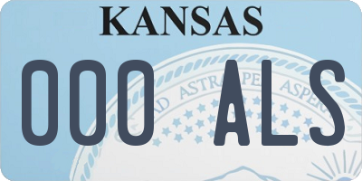 KS license plate 000ALS