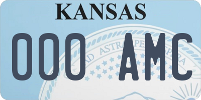 KS license plate 000AMC