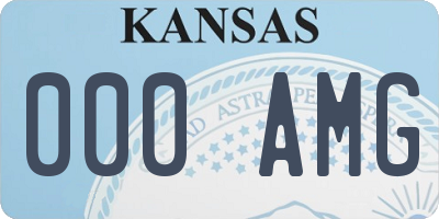 KS license plate 000AMG