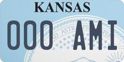 KS license plate 000AMI