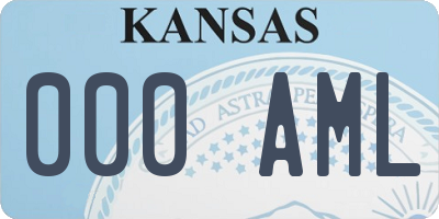KS license plate 000AML