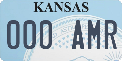 KS license plate 000AMR