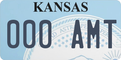 KS license plate 000AMT