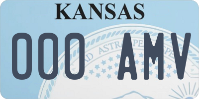 KS license plate 000AMV