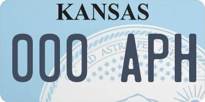 KS license plate 000APH