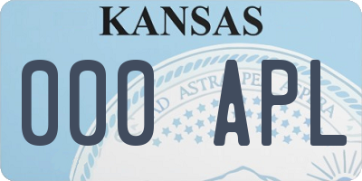 KS license plate 000APL